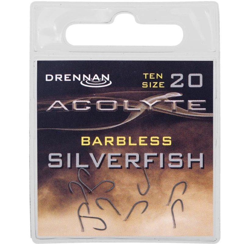 Drennan Acolyte Barbless Silverfish Hooks Size 20