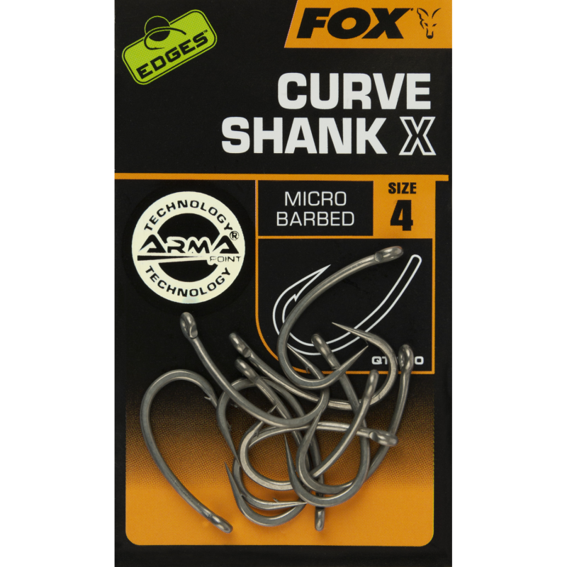 Fox Edges Curve Shank X Carp Fishing Hooks Size 4