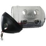 Kamasan Black Cap Maggot Feeder showing Cap